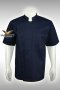Dark Blue Short Sleeve Chef Jacket