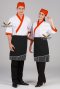 เสื้อกุ๊ก เสื้อเชฟ ชุดเชฟ เสื้อพ่อครัว ญี่ปุ่น สีขาวกุ๊นส้ม (FSS0607)