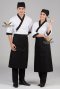 Black piping white Japanese Chef Jacket