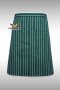 Green Chalk Stripe Half Short Apron