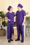เสื้อสครับ ชุดพยาบาล คอกลม สีม่วงเข้ม (เสื้อ+กางเกง) (HPG0162)