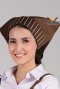 Brown-Brown Chalk Stripe Waitress Bandana