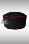 RED PIPING BLACK JAPANESE CHEF HAT