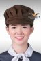 Brown Pleated Baseball Hat