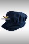 Dark Blue Pleated Baseball Hat