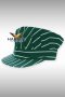 Green Chalk Stripe Pleated Baseball Hat