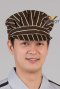 Brown Chalk Stripe Pleated Baseball Hat