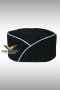 White Piping Black Japanese Chef Hat (FSC0603)