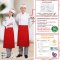 Red piping white long sleeve chef jacket