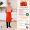Orange Half Long Apron (Long Tie)
