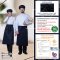 Dark Blue Half Long Apron (Long Tie)