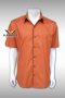 เสื้อพนักงานเสิร์ฟ เสื้อเสิร์ฟ เสื้อเชิ้ต เสื้อฟอร์ม เสื้อพนักงานต้อนรับ ชุดพนักงานเสิร์ฟ สีส้มอิฐกุ๊นน้ำตาล (SHI1203)