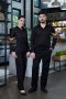 เสื้อพนักงานเสิร์ฟ เสื้อเสิร์ฟ เสื้อเชิ้ต เสื้อฟอร์ม เสื้อพนักงานต้อนรับ ชุดพนักงานเสิร์ฟ แขนยาว สีดำ (SHI5101)