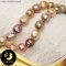 สร้อยข้อมือมุกบาร็อคล้วน สีม่วงรุ้ง ขนาด 9-11 mm เกรด AA   / SN0600YB432