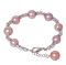 สร้อยข้อมือไข่มุก Freshwater Pearl ระยะคั่นเพชร CZ ความยาว 8.0"