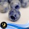 หินชาร์ม Lapis Lazuli "หินเสริมเรื่องเงินโชคลาภและบารมี บริวาร" สีน้ำเงิน ขนาดเส้นผ่านศูนย์ 12-12.5 mm เจาะรูทะลุ ขนาดเส้นผ่านศูนย์กลาง 5 mm / M242