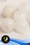 หินชาร์ม White Jade "หินแห่งความสมดุล" สีขาว ขนาดเส้นผ่านศูนย์ 12-12.5 mm เจาะรูทะลุ ขนาดเส้นผ่านศูนย์กลาง 5 mm  / M239