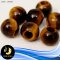 หินชาร์ม Tiger Eye "หินแห่งดวงและโชคลาภที่ดี" สีน้ำตาล ขนาดเส้นผ่านศูนย์กลาง 12-12.5 mm เจาะรูทะลุ ขนาดเส้นผ่านศูนย์กลาง 5 mm / M236