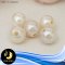 (Set 5 เม็ด) มุกเจาะทะลุ มุกแท้สายพันธุ์น้ำจืด ทรงไข่ สีขาว ขนาด 6-6.5mm. เกรด AAA / ม026