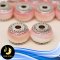 ชาร์มโดนัทเปลือกหอยสังข์ 16mm. เจาะรูขนาด 5mm. [เงินชุบทองคำขาว] / อ227
