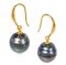 ต่างหูลิ่มเกลี้ยง ห้อยไข่มุก Tahitian Pearl (มิชลิน Lot)
