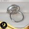 แหวนยูนิตี้ มุกน้ำจืดคัดเกรด สีขาว ทรงซาลาเปา ขนาด 13 mm เกรด AA ตัวเรือน เงินแท้ 92.5 ชุบทองคำขาว ประดับเพชร CZ / R851 / 31.1.64