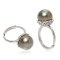 แหวนไข่มุก "ถ้วยพลอยทรงกลมใหญ่" ไข่มุก Tahitian Pearl