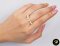 แหวนมุกมงกุฎ Size 53 มุกทรงกลม สีขาว ขนาด 3-4 mm เกรด AAA ตัวเรือนเงินแท้ 92.5 ชุบทอง /  R740