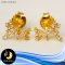 ตัวเรือนต่างหู [เงินชุบทอง] White Topaz 2ct.