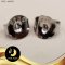 NU0035 ทับหลังเงินชุบคำขาว จิ๋ว 4 mm.