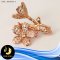 ตัวเรือนเข็มกลัดดอกไม้ประดับ White Topaz 2ct. [เงินชุบพิ้งค์โกลด์]