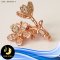 ตัวเรือนเข็มกลัดดอกไม้ประดับ White Topaz 2ct. [เงินชุบพิ้งค์โกลด์]