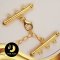 ตัวเรือนตะขอโซ่แท่งห่วง 3สาย Silver Plating Gold [   ] / H0067
