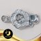 ตัวเรือนตะขอดอกกุหลาบ 2 ห่วง Silver Plating White Gold [ N/A  ] / H0012