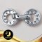 ตัวเรือนตะขอกลมเพชร (เล็ก) Silver Plating White Gold [ CZ  ] / H0016