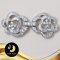 ตัวเรือนตะขอดอกไม้ประดับเพชร Silver Plating White Gold [ N/A  ] / H0028