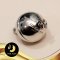 ตัวเรือนตะขอแม่เหล็ก (บอลกลม) (กลาง) 8mm. Silver Plating White Gold [ N/A  ] / H0048