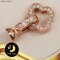 ตัวเรือนตะขอดอกไม้ 4 แฉกประดับเพชร Silver Plating Rose Gold [ CZ  ] / H0097