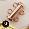 ตัวเรือนตะขอแท่งห่วงสองสายเรียบ Silver Plating Rose Gold [ N/A  ] / H0117