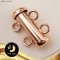 ตัวเรือนตะขอแท่งห่วงสองสายเรียบ Silver Plating Rose Gold [ N/A  ] / H0117
