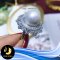 ตัวเรือนแหวนดอกบัวบานใหญ่ประดับเพชร [เงินชุบทองคำขาว] / SN0285YR120-