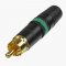 คอนเนคเตอร์ RCA Male Plug สีเขียว NEUTRIK NYS373-5