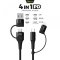 Gizmo สายชาร์จ 4in1 type-c ip / PD USB ครบในเส้นเดียว รุ่น GU-048 ประกัน 1 ปี