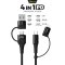 Gizmo สายชาร์จ 4in1 ไอโฟน micro type-c ครบในเส้นเดียว รุ่น GU-039 ประกัน 1 ปี