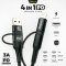 Gizmo สายชาร์จ 4in1 ไอโฟน micro type-c ครบในเส้นเดียว รุ่น GU-039 ประกัน 1 ปี