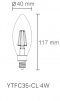 หลอด LED Vintage Filament ฺ Bulb 4W E14 Warm white 2700K (ทรงดอกบัว)
