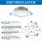 โคมไฟ Downlight  LED Panel 12W สี่เหลี่ยม ฝังฝ้า ขอบขาว (5 นิ้ว รุ่นประหยัด Driver ในตัว )