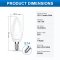 หลอด LED  Candle Bulb  7W  E14 Warm white  (ทรงดอกบัว ขุ่น)