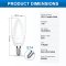 หลอด LED  Candle Bulb  7W  E14 Warm white  (ทรงดอกบัว ขุ่น)