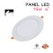 โคมไฟ LED panel 15W ทรงกลม ฝังฝ้า ขอบขาว Daylight (6 นิ้ว)